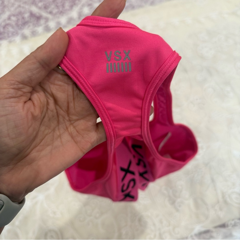 VSX Sports Victoria Secret Vibrant Pink Racerback Sports Bra - Picture 6 of 9